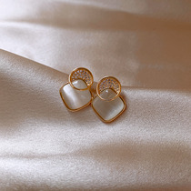 Ancient Rija Earrings 2022 New Tide Women 925 Pure Silver Needle Ear Nail Cat Eyewear Temperament Unique Earrings