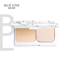 Blue Love Marble Powder Lasting Durable Makeup Oil Control Repair Powder Concealer Waterproof Dry and Wet