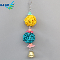 Beloved new home parrot toy bird toy rattan ball cage accessories educational toy W30