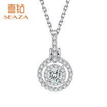Diamond necklace female 18k White Gold Group set of diamond pendant fashion choker exquisite jewelry neck