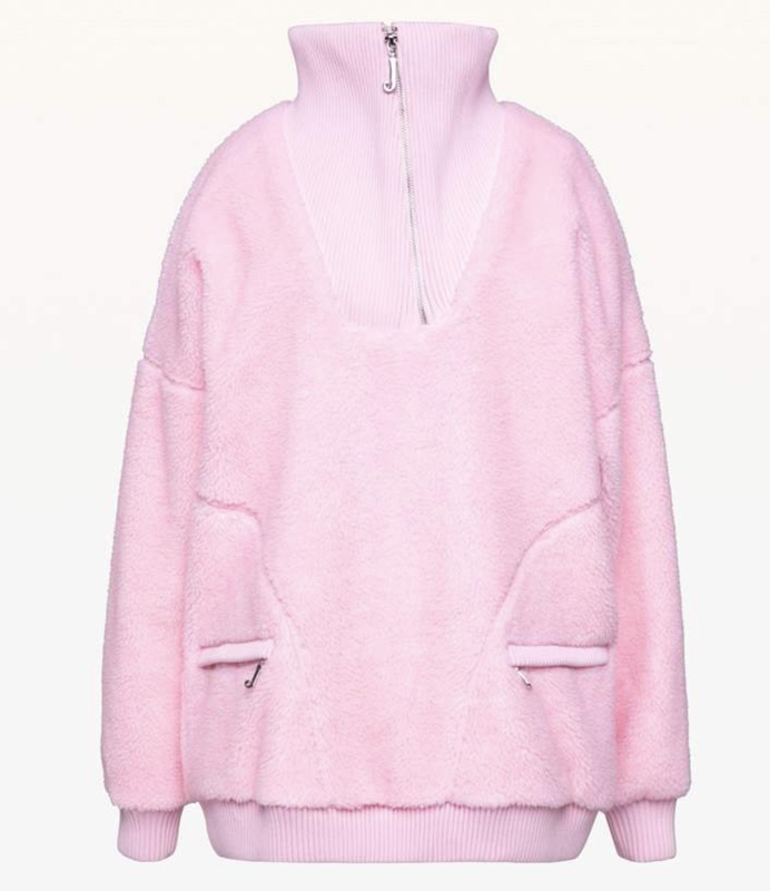 Monkey Home Meida in Stock】Juicy Soft Pink and Dark Blue Two-Color Thick Plush Coat Cotton Jacket