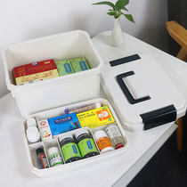 Medicine box household medicine storage box Childrens Emergency Medical box family loading extra large portable medicine box collection