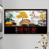 Perpetual Calendar electronic clock 2021 new oil painting texture wall hanging clock living room wall home Digital hanging clock