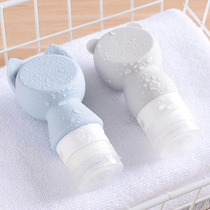 Cute cartoon travel bottle set portable shampoo shower gel empty bottle cosmetic lotion silicone vial