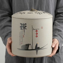 Tea cans empty cans Ceramic Puer tea cake storage box storage tank storage tank storage tank storage tank waking tea seven cakes