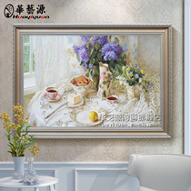 American hand-painted oil painting flower living room dining porch decorative painting European hanging painting modern Still Life fruit murals horizontal