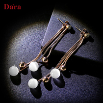 Dila jewelry s925 silver needle long tassel earrings female Japanese and Korean temperament personality earrings without ear clip earrings