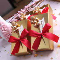 Wedding supplies wedding candy box Golden carton square box European wedding candy box with hand gift box packaging candy box