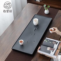 Pickliju relief Wujin Stone tea tray stone kung fu tea set household small tea tray big Tea Sea simple