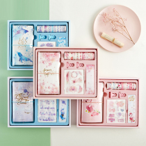 Girl heart hand book cherry blossom set Korea TN hand account gift box student stationery notebook holiday gift