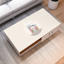 Coffee table table cloth net red PVC soft glass waterproof and oil-proof disposable modern simple living room table coffee table mat thick