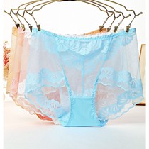 (2 dress 4) full transparent lace size womens underwear fat mm high waist 200kg summer briefs
