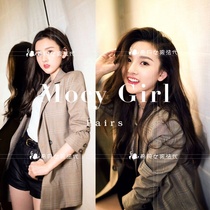 sandro asw Korean blazer women 2021 Autumn New loose retro plaid British small suit