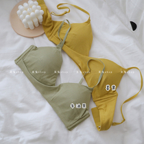 avocado matcha modal without steel ring small chest without bump without steel ring comfortable sleep French bra underwear women