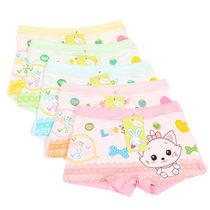Cartoon childrens underwear Girl Boxer head modal trousers childrens comfortable and breathable short pants