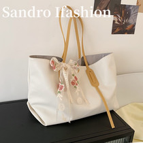 Sandro Ifashion tote bag women 2021 new large capacity soft leather commuter shoulder bag mobile phone