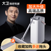 David Sponge Mop One Drag Net Water Suction Ground Tug Stainless Steel Rod Topology Collodion Cotton Mop With Bucket Squeeze Free Hand Wash