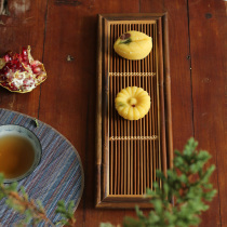 Hollowed-out bamboo cup cushion made of old thermal insulation cushion for home burn-proof Chinese style Dried Bubble Table Tea Tray Bamboo Platoon