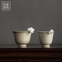 Day Style Grass Wood Ash Handmade Plum Creative Ceramic Personal Single Cup Home Utilita Tea Cup Tea Cup