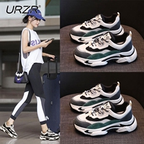 urzr old shoes womens ins tide 2022 winter new all-match plus velvet casual sports shoes womens thick bottom increased