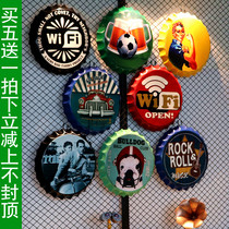 Retro beer bottle cap three-dimensional wall wall decoration American Shop Bar Cafe Wall decoration