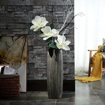 European-style creative modern living room home soft decoration high pottery jar ceramic floor large vase decoration artwork