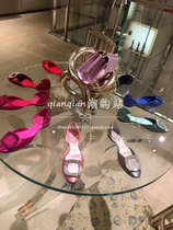 RV womens shoes chips single shoes rhinestone square buckle satin rv flat shoes hollow round toe wedding shoes