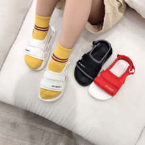 Meals Little Fan 2019 Summer New Boy Clothing Boy Magic Sticker Three Color Sandals Baby Dew Finger Beach Shoe Tide