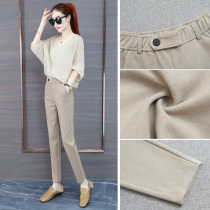 Woolen pants children autumn and winter casual pants 2021 New thin thick woolen tweed Joker radish Hareen pants
