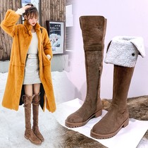 Long boots snow boots 2021 new winter plus velvet thickened Waterproof high tube single boots non-slip knee cotton boots women