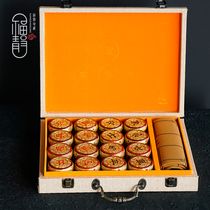 Pick up the missing sketch Chinese chess Double Dragon Opera Ball 4 8cm Golden Silk Nangmu Xiaoye Nangli Boxed Box a8