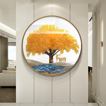 Decorative painting at the end of the corridor hanging three-dimensional physical painting corridor decorative mural restaurant hanging painting gold all over the floor