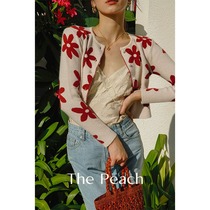 MICHELLYMO Knitted Cardigan Slim Small Daisy Outside Air-conditioned Shirt Shawl Coat Early Autumn