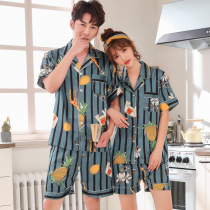 Single price couple pajamas summer new cartoon cute home clothes leisure can go out many styles for men and women