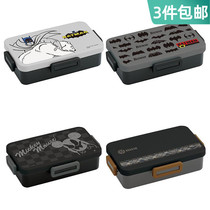 Japan Skater Portable Meal Kit Adult Boxed Box Students Monolayer Large Capacity Divided Lunch Lunch Box BatMan