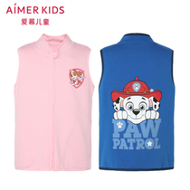 Love children barking team joint boys and girls vest Men and women wear waistcoats autumn and winter thick