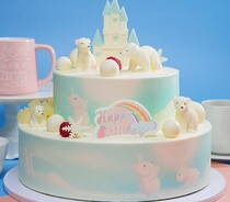 Beijing Weiduo Mei (double polar bear cake) birthday cake childrens cake natural milk fat distribution