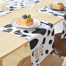 Day Ensemble Cartoon Milk Textured Dining Mat Heat Insulation Mat Cute Dairy Cow Dining Cushion Bowl Mat Table Mat Cloth Art Customizable Mat