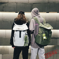 Hong Kong trendy brand schoolbag mens fashion trend Korean version of high school college students junior high school students large capacity backpack womens shoulder bag