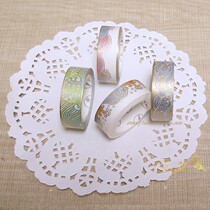 Discourse Japanese style and style Kanagawa Wangli cute bronzing hand tent cat and paper tape material sticker whole roll