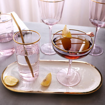 Creative home pink Phnom Penh cocktail glass wine set goblet red wine glass juice glass water cup