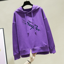 Plus-size womens clothing 2022 early spring fat sister loose sweater mid-length fashion covering the flesh and looking thin wearing a trendy coat