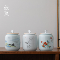 Drinking ceramic tea cans sealed cans large one catty storage tea cans gift boxes empty cans Puer wake-up tea cans