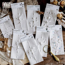 Moment wish series of white ink creative sulfuric acid paper note paper girl heart hand account collage message note material paper