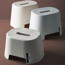 Thickened plastic stool childrens bathroom bath non-slip bench living room foot step on baby fashion shoe stool home