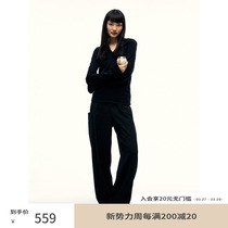RandomPiece winter new Australian wool mixed feet open - shaped pitched pitch suit female