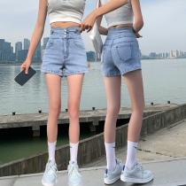 High-waisted denim shorts womens summer thin 2021 New Stretch Slim a net red ultra-short hot pants