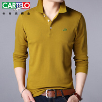 Katerle Crocodile Crocodile Spring Autumn Mens Long Sleeve T-Shirt Loose Collar Polo Shirt Compassionate Korean Version Trendy Young Mens Clothing