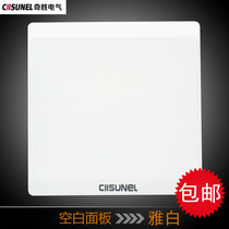 Qisheng wall switch socket cover plate 86 type wall universal decorative panel decoration whiteboard blank panel