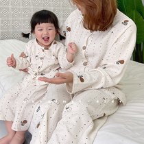 SASAs meatball sister parent-child casual and comfortable pajamas home clothes